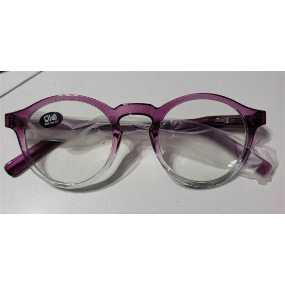 EyeKepper Sheer Purple 1.25 Round Frame Anti Blue Light Reading Glasses 113244 - Picture 1 of 3